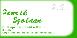 henrik szoldan business card