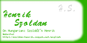 henrik szoldan business card